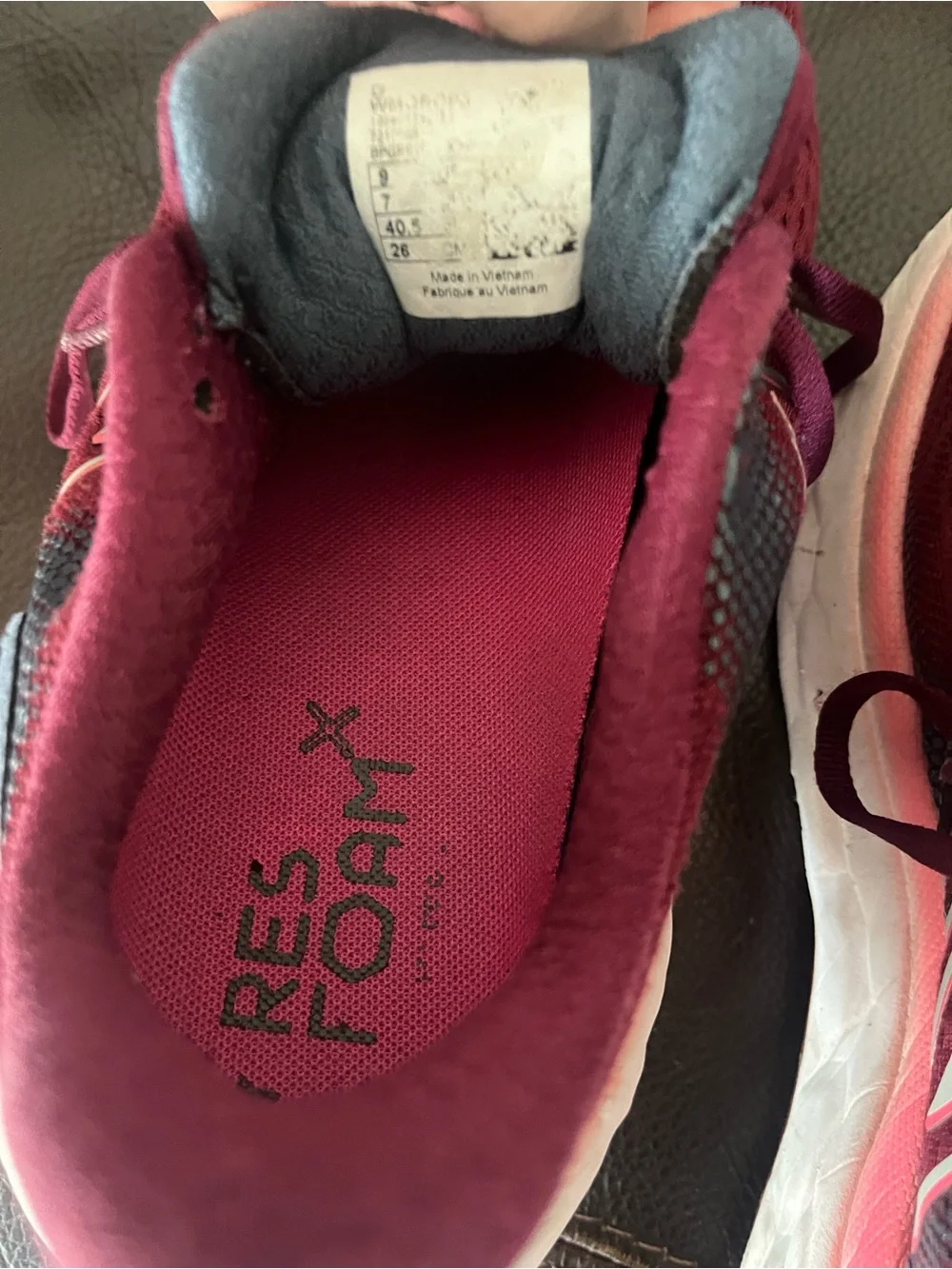 New Balance Women's Maroon and Pink Running Shoes